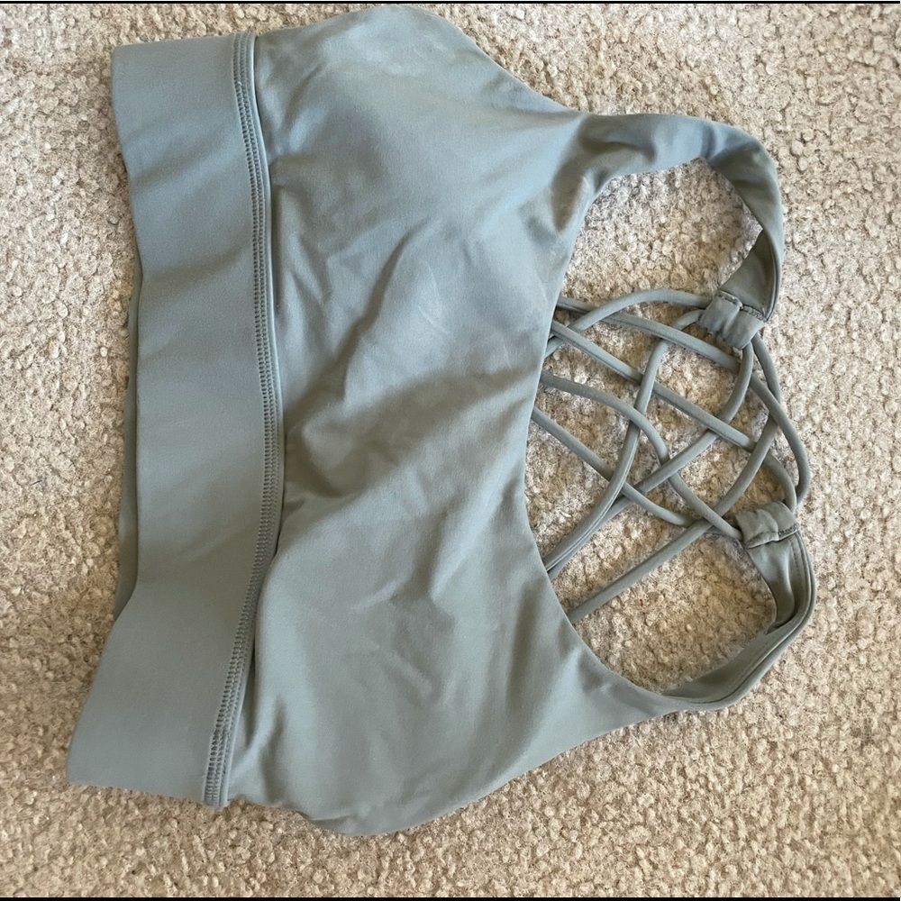 Olive Green Sports Bra